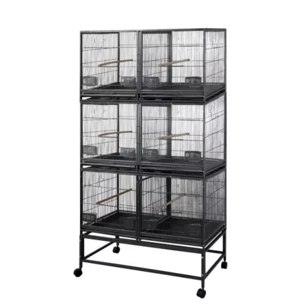 A&E Cage 40 in x 20 in 6 unit breeding cage LOR4020-3 BLACK Pet Bird Cages