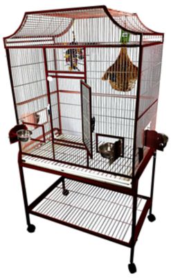 A&E Cage 32 in. x 21 in. Elegant Flight Bird Cage, Burgundy