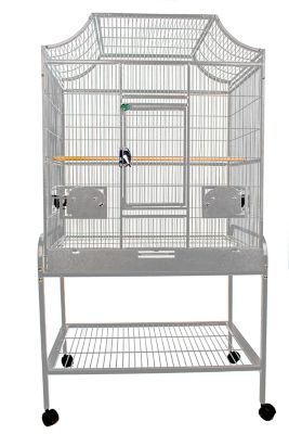 A&E Cage 32 in. x 21 in. Elegant Flight Bird Cage, Platinum