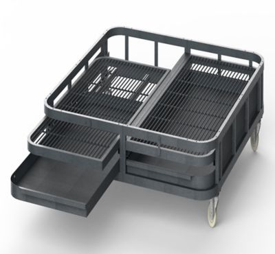 A&E Cage 85 in. Aviary Base with Trays and Grates