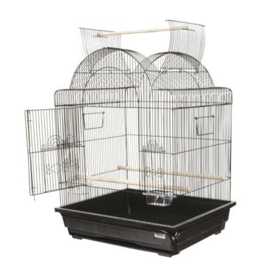 A&E Cage 25 x 21 Lightwire Victorian Open Top Cage, AE29629SP BLACK