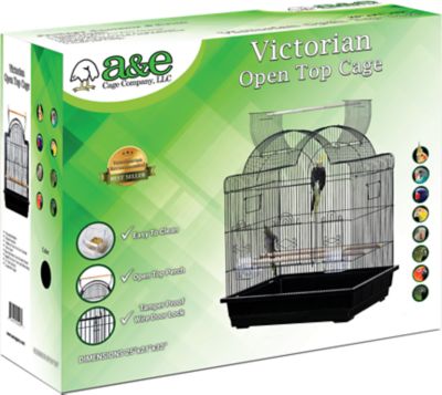 Image showing  25 x 21 Lightwire Victorian Open Top Cage, AE29629SP BLACK