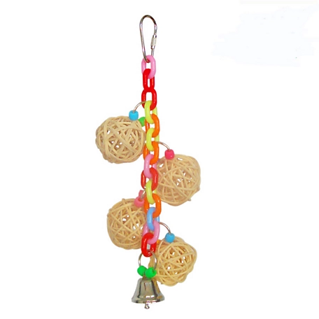 A&E Cage Happy Beaks 4-Vine Balls on Chain Toy, HB01271