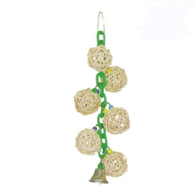 A&E Cage Happy Beaks 6-Vine Balls on Chain Bird Toy