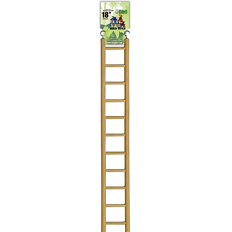 A&E Cage Happy Beaks Wooden Hanging Ladder Bird Toy, 18 in.