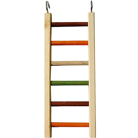 A&E Cage Happy Beaks Wooden Hanging Ladder Bird Toy, 14 in.