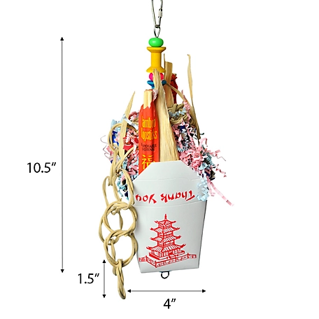 A&E Cage Happy Beaks Chinese Take Out Bird Toy, HB836