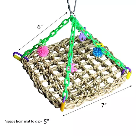 A&E Cage Happy Beaks Small Hanging Bird Vine Mat Pet Bird Toys