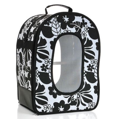 A&E Cage Fabric Bird Voyager Large Soft Sided Carrier, Black