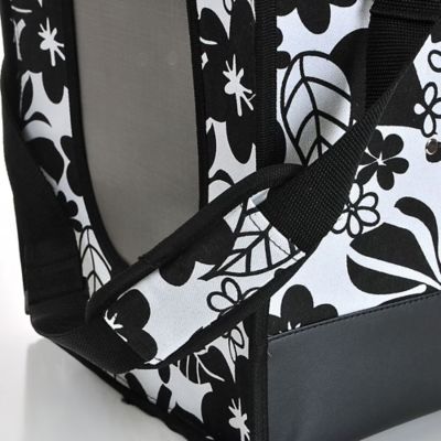 Image showing  Voyager Small Fabric Bird Carrier, 14 in., Black