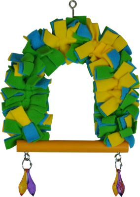 A&E Cage Happy Beaks Hanging Fleece Bird Toy, HB1509S