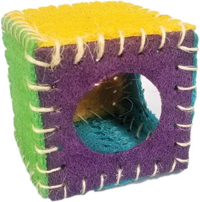 A&E Cage Nibbles Loofah Cube Small Animal Toy, NB034