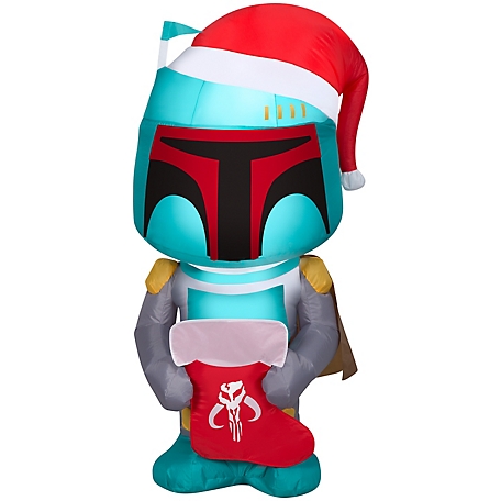 Gemmy Airblown Outdoor Inflatable Boba Fett with Stocking