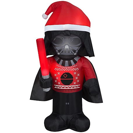 Gemmy Airblown Outdoor Inflatable Darth Vader in Ugly Christmas Sweater