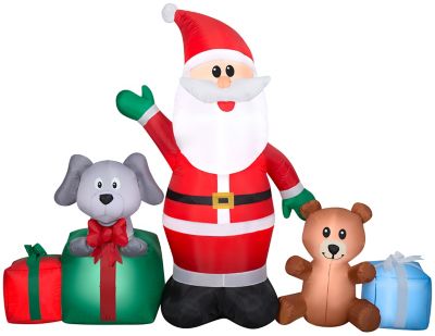 Gemmy 6.5 ft. Outdoor Santa and Friends Scene Inflatable Christmas Decoration