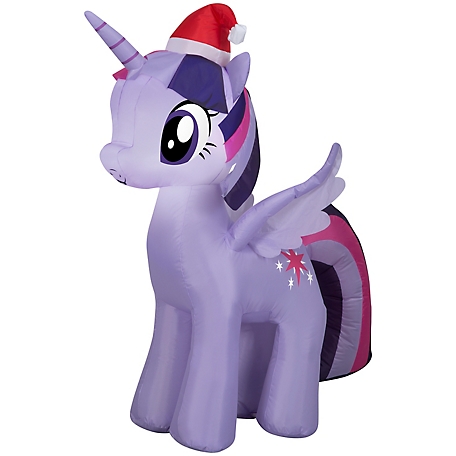 Gemmy Airblown Outdoor Inflatable Twilight Sparkle with Santa Hat