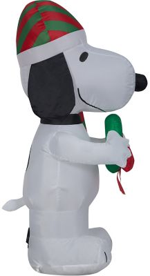 Image showing  Airblown Outdoor Inflatable Snoopy with Wreath