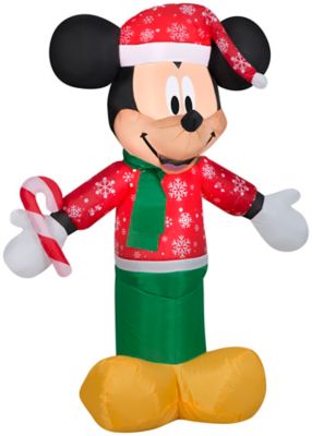 Gemmy Airblown Outdoor Inflatable Mickey Mouse in Snowflake Sweater and Stocking Cap