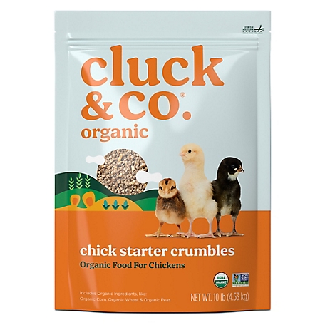 Cluck & Co. Organic Chick Starter Feed Crumbles, 10 lb. bag