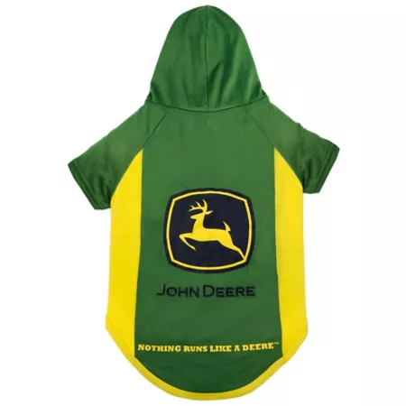 Pets First John Deere Pet Hooded T-Shirt Dog Shirts