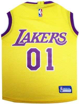 Pets First La Lakers Basketball Mesh Pet Jersey