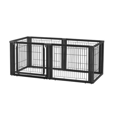 Image showing  31.5 in. 6-Panel Convertible Elite Wooden Pet Gate and Crate