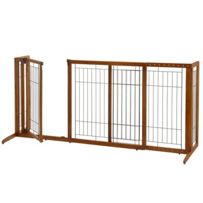 Image showing  36.2 in. Deluxe Freestanding Wooden Pet Gate, Large