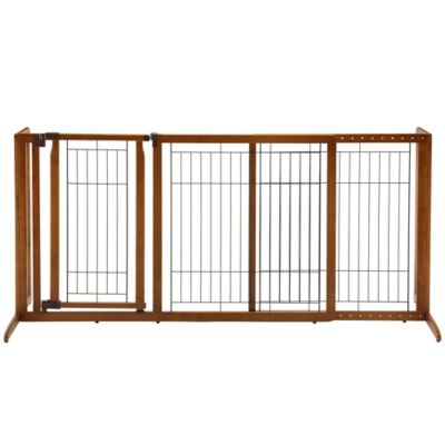 Image showing  36.2 in. Deluxe Freestanding Wooden Pet Gate, Large