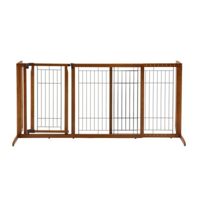 Image showing  28.1 in. Deluxe Freestanding Wooden Pet Gate, Medium