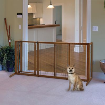 Image showing  28.1 in. Deluxe Freestanding Wooden Pet Gate, Medium