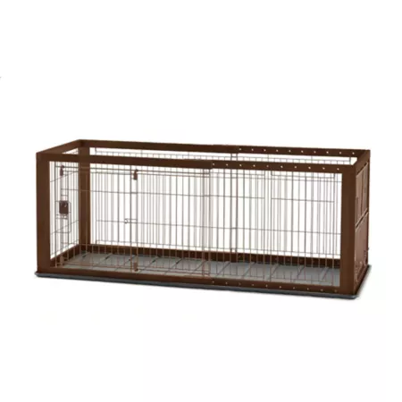 Richell 2-Door Expandable Pet Crate Small 35.4" - 60.6" Furniture Style Crates