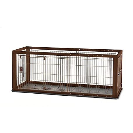 Richell Expandable 2-Door Wire Pet Crate, Small, 35.4 to 60.6 in.