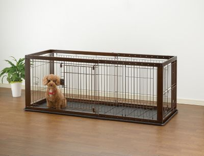 Image showing  Expandable 2-Door Wire Pet Crate, Small, 35.4 to 60.6 in.