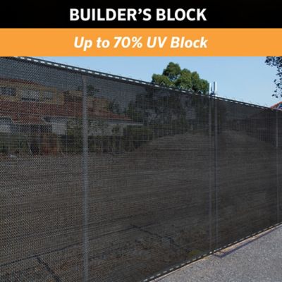 Image showing  6 ft. x 50 ft. Builder's Block 70% UV Fabric Shade, Black