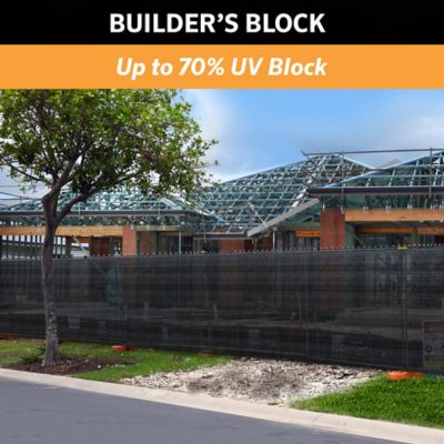 Image showing  6 ft. x 50 ft. Builder's Block 70% UV Fabric Shade, Black