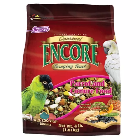 Encore Gourmet Foraging Feast Food for Parrots and Conures Pet Bird Seed