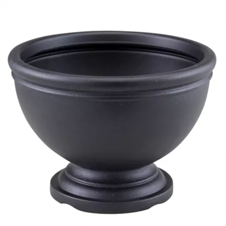 Red Shed Schubert Blow Molded Urn Planter 7.8 L Black Planters