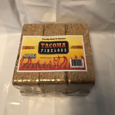 Tacoma Firelogs Natural Wood Logs, 6-Pack