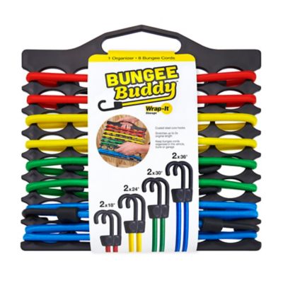 Wrap-It Bungee Buddy - Bungee Cord Organizer + 8 Bungee Cords