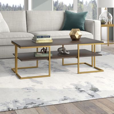 Hudson&Canal Pike Rectangular Coffee Table, 45 in. W