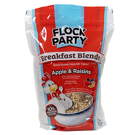 Flock Party Breakfast Blends Apple and Raisins Wholesome Poultry Treats, 2.5 lb.