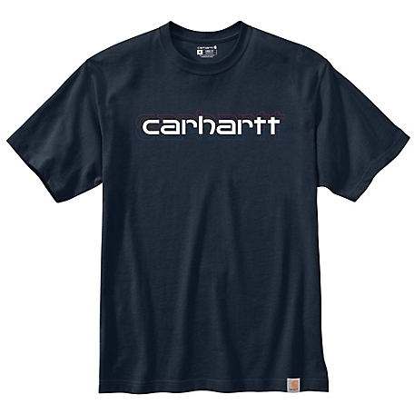 Carhartt Men's Short-Sleeve Loose Fit Heavyweight Logo Graphic T-Shirt