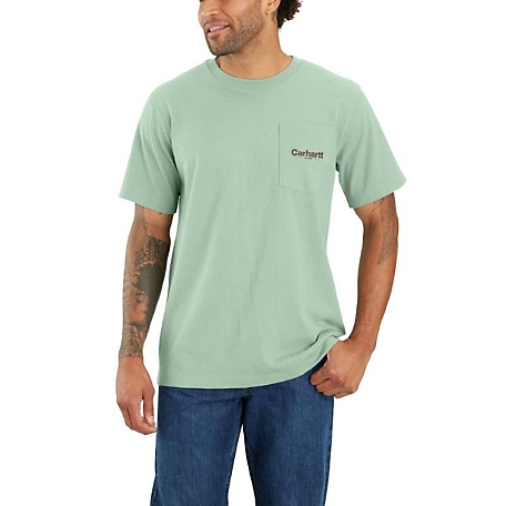 Carhartt Men's Short-Sleeve Relaxed Fit Heavyweight Line Graphic Pocket T- Shirt at Tractor Supply Co.
