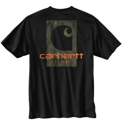 Carhartt Men's Loose Fit Heavyweight Camo Logo Graphic Short-Sleeve T-Shirt