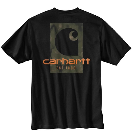Carhartt Short-Sleeve Loose Fit Heavyweight Camo Logo Graphic T-Shirt