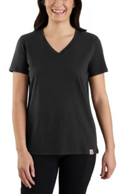 Image showing  Women's TENCEL Blend Relaxed Fit Lightweight V-Neck Short-Sleeve T-Shirt
