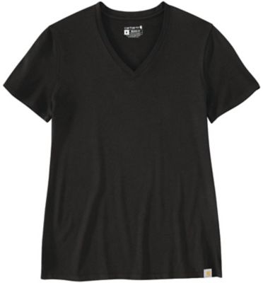 Image showing  Women's TENCEL Blend Relaxed Fit Lightweight V-Neck Short-Sleeve T-Shirt