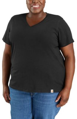 Image showing  Women's TENCEL Blend Relaxed Fit Lightweight V-Neck Short-Sleeve T-Shirt