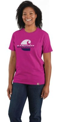 Carhartt Women's Short-Sleeve Loose Fit Heavyweight Faded C Graphic T-Shirt
