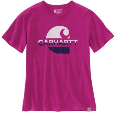 Image showing  Women's Short-Sleeve Loose Fit Heavyweight Faded C Graphic T-Shirt